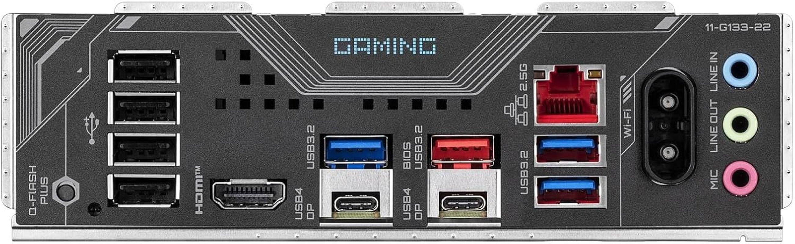 X870 Gaming WIFI6 AMD AM5 LGA 1718 Motherboard, ATX, DDR5, 3X M.2, Pcie 5.0, USB4, Wifi 6, 2.5Gbe LAN, Ez-Latch, 5-Year Warranty