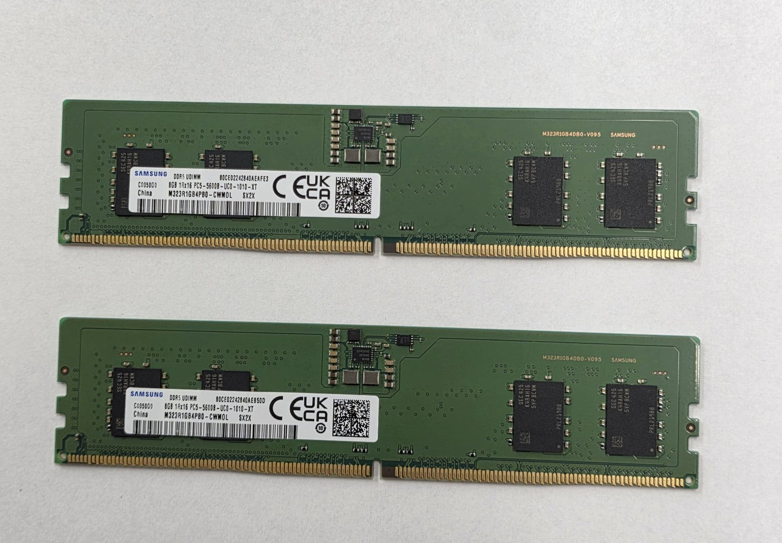 Samsung 16GB (2X8Gb) DDR5 5600Mhz UDIMM Desktop RAM M323R1GB4PB0-C