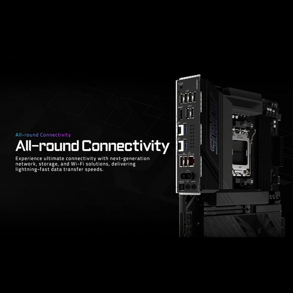 X870E AORUS Elite WIFI7 AMD AM5 LGA 1718 Motherboard, ATX, DDR5, 4X M.2, Pcie 5.0, USB4, WIFI7, 2.5Gbe LAN, Ez-Latch, 5-Year Warranty