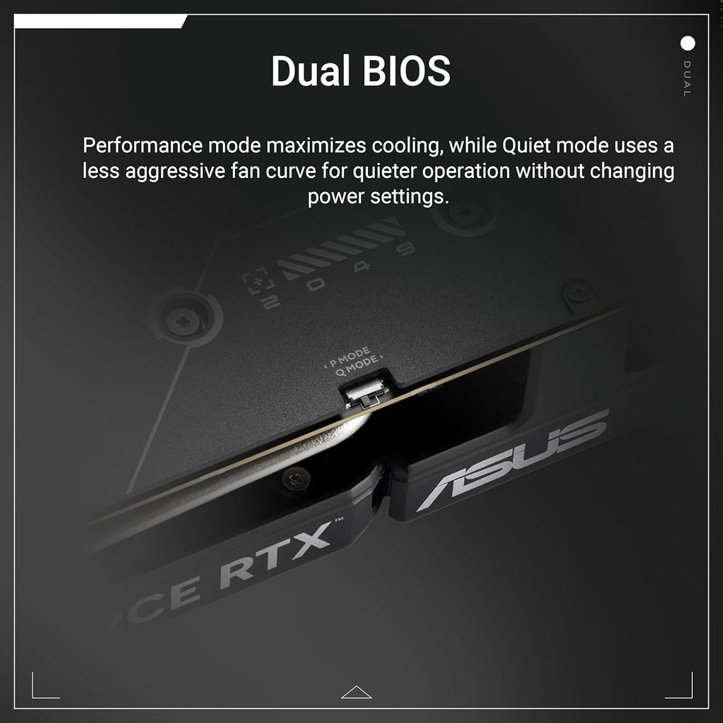 Dual Geforce RTX™ 5060 Ti 8GB GDDR7 OC Edition (Pcie 5.0, 8GB GDDR7, DLSS 4, HDMI 2.1B, Displayport 2.1B, 2.5-Slot Design, Axial-Tech Fan Design, 0Db Technology, and More)