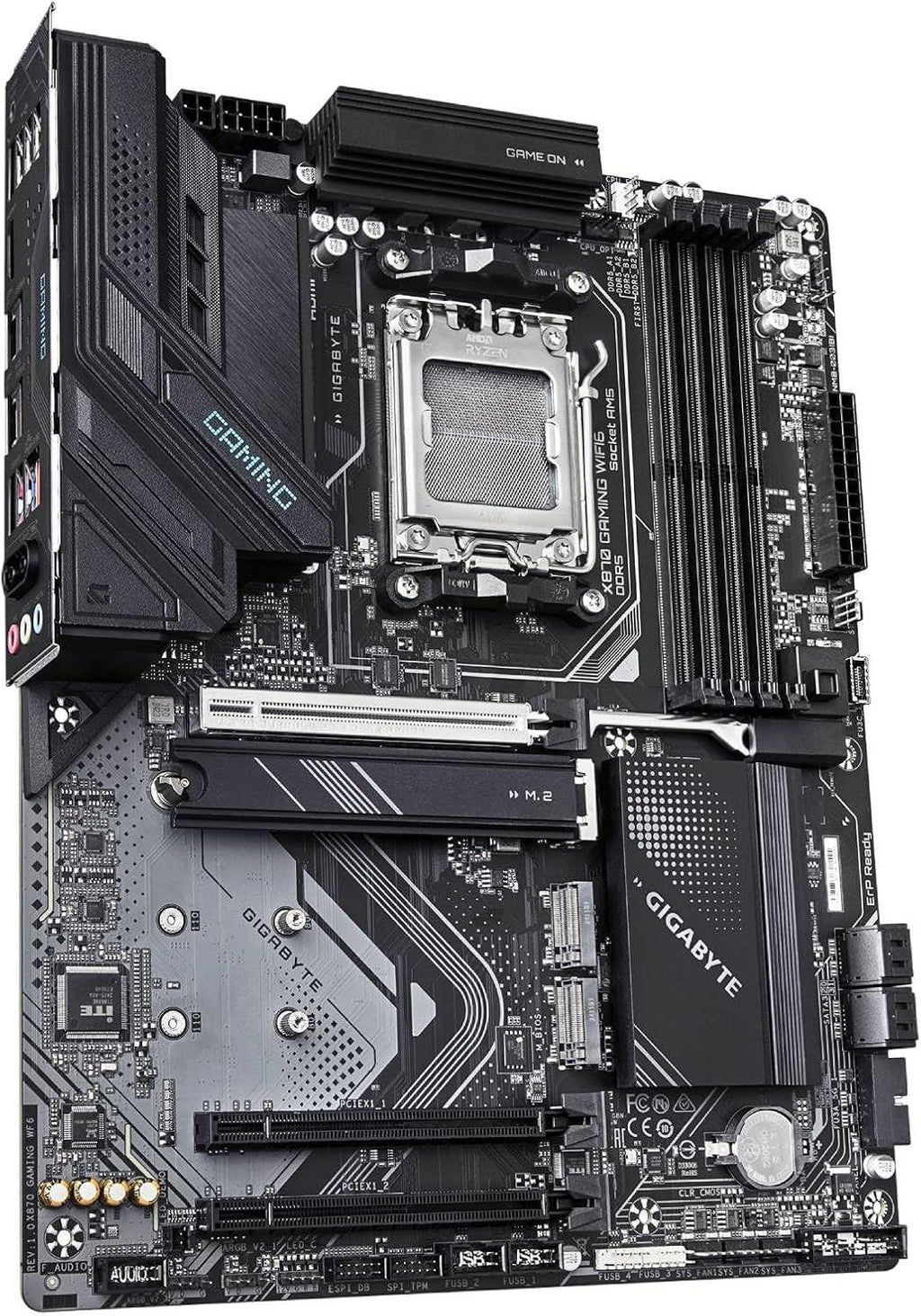 X870 Gaming WIFI6 AMD AM5 LGA 1718 Motherboard, ATX, DDR5, 3X M.2, Pcie 5.0, USB4, Wifi 6, 2.5Gbe LAN, Ez-Latch, 5-Year Warranty
