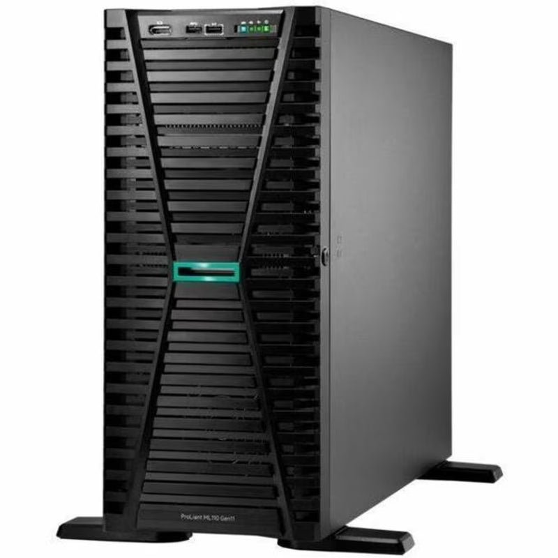 HP Proliant ML110 G11 4.5U Tower Server, 1 X Intel Xeon Silver 4410Y 2 Ghz, 32 GB RAM, 960 GB SSD, (2 X 480GB) SSD Configuration, Serial ATA, Serial Attached SCSI (SAS) Controller