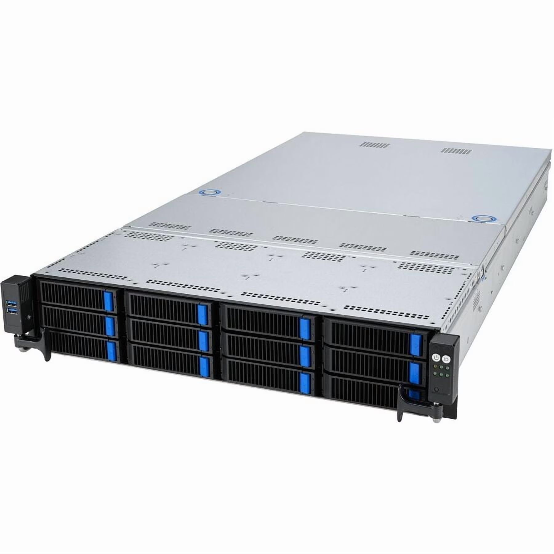 AsusRS521A-E12-RS12U Server Barebone System, 2U Rack-Mountable, Socket SP5, 1 X Processor Support, 1 X AMD EPYC 5Th Gen