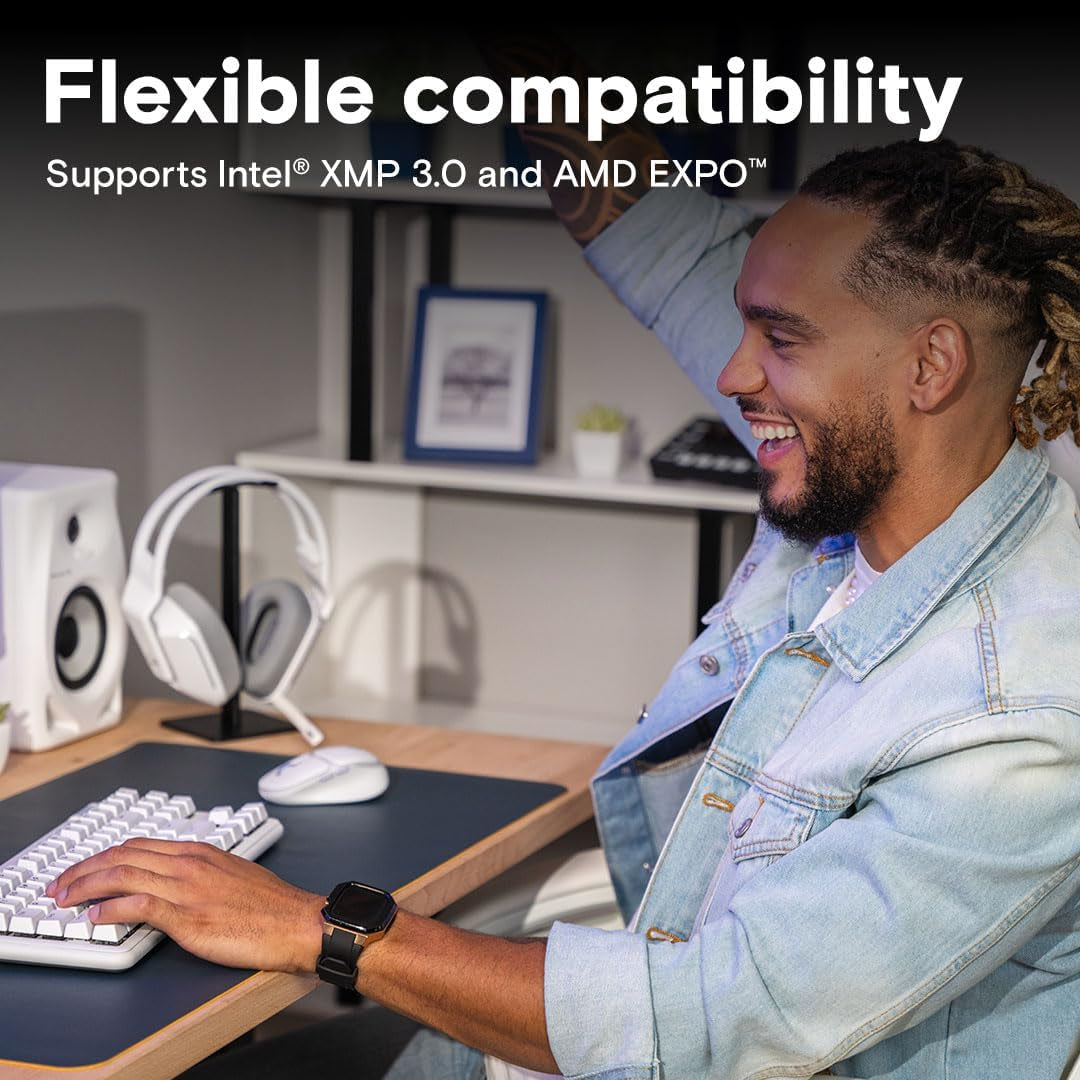 8GB DDR5 RAM, 4800Mhz Desktop Memory, UDIMM 288-Pin, Compatible with 13Th Gen Intel Core and AMD Ryzen 7000 - CT8G48C40U5