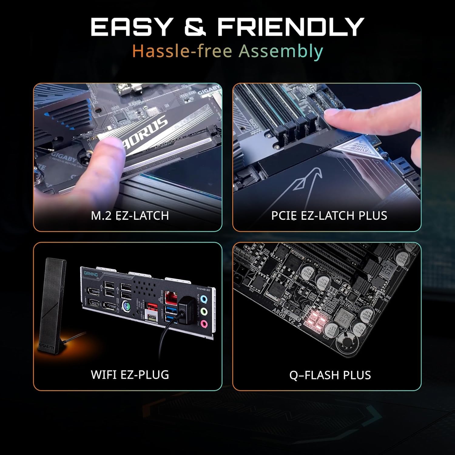 B850M Gaming X WIFI6E AMD AM5 LGA 1718 Motherboard, Matx, DDR5, 2X M.2, Pcie 5.0, USB-C, WIFI6E, 2.5Gbe LAN, Ez-Latch, 5-Year Warranty